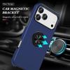 For iPhone 17 Pro Max Case PC+TPU Phone Cover with Rotatable Ring Holder