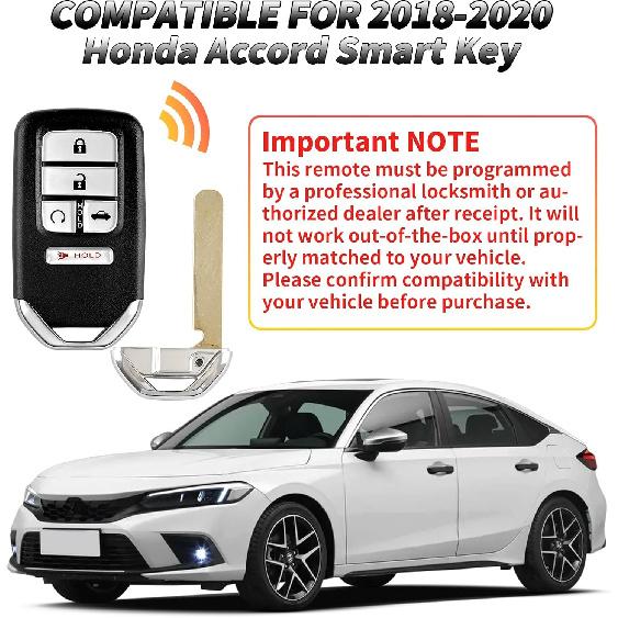 ABUDU подходит для Honda Accord 10-го поколения 2018- Smart Key Брелок для ключа 433 МГц Чип 4A 4 +1 Кнопки FCC ID: CWTWB1G0090