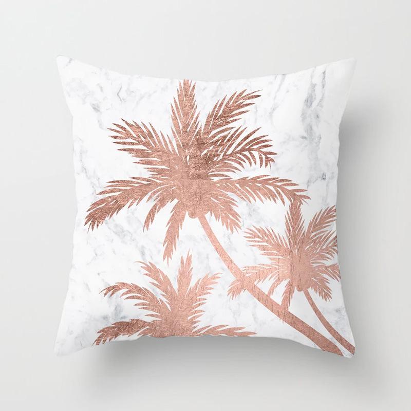 Popular Pink Marble Geometric Series Pillowcases, Home Fabric Sofa Cushion Covers