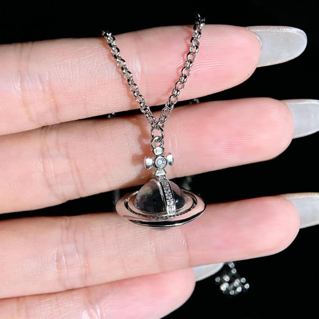 Jingxi Ji Хрустальная Императрица Цыси 3D Сатурн Ожерелье и Многослойный Браслет: Аксессуары-подвески «Планета» высокого класса для женщин