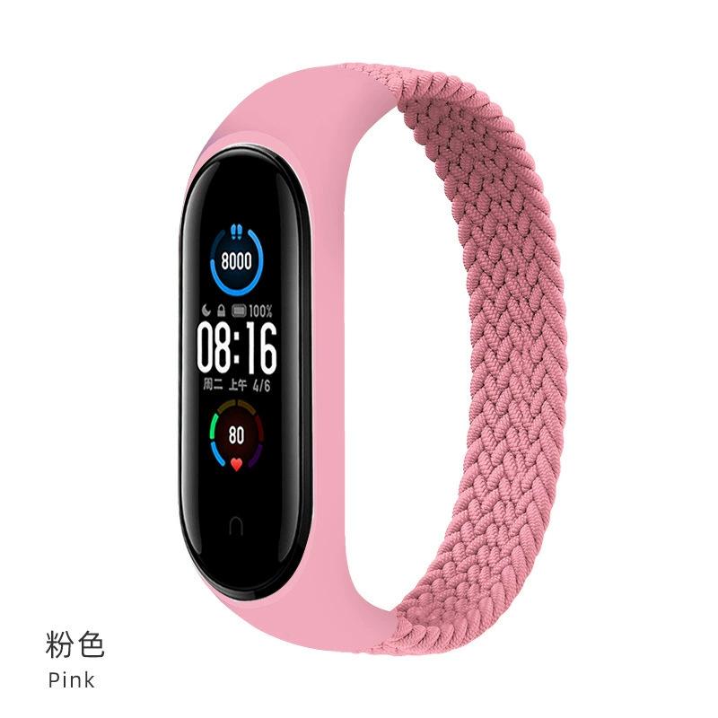 Браслет для Xiaomi Mi band 6 7 Ремешок Нейлоновый плетеный solo loop pulseira браслет Miband5 Ремешок на запястье ремешок Mi band 5 4 3 6 correa