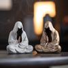 Статуэтка Сидящего Будды, Чайный питомец, Керамическая безликая Дзен-фигурка, Ручная работа, Чайный набор для Кунг-фу, Декор Фэн-шуй для дома, офиса, украшение для медитативного столика