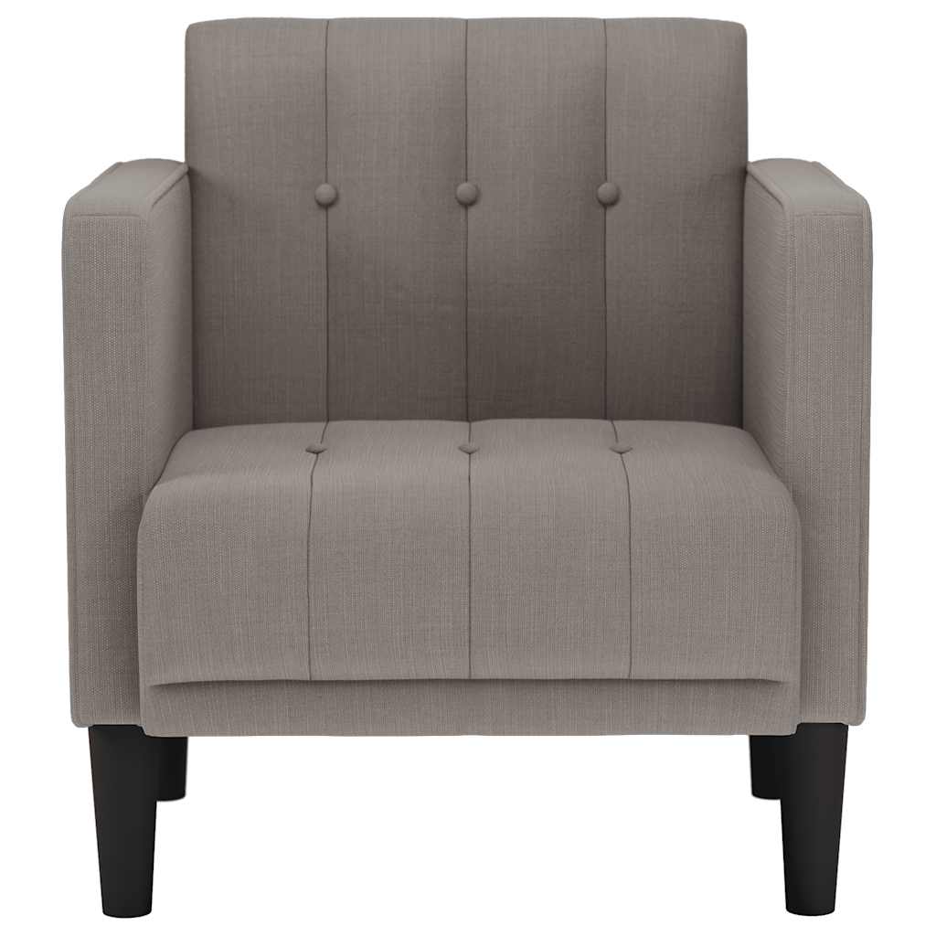 Armchair with Armrests Taupe 53 cm Fabric