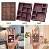 Miniature Trinket Shelf Organization Small Wood Jewelry Display Tray Jewelry Holder for Home Office Dollhouse Kitchen Craft