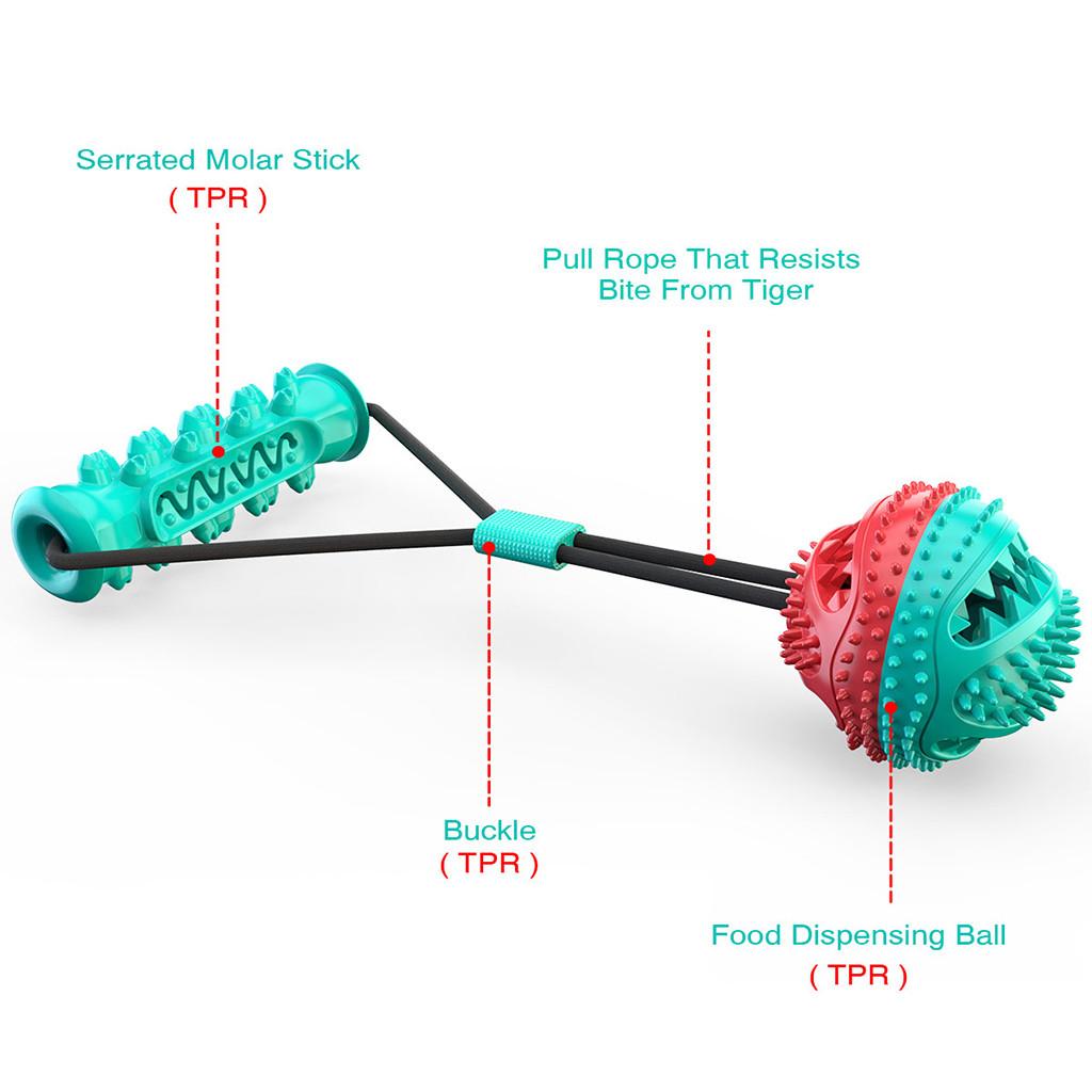 Drawstring Dog Molar BiteToy Pet Rope Ball Stick Chew Toys Training Tool Support