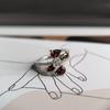 Серебряное кольцо с натуральным гранатом 2.325ct, вес изделия 3,43 гр (2182023)