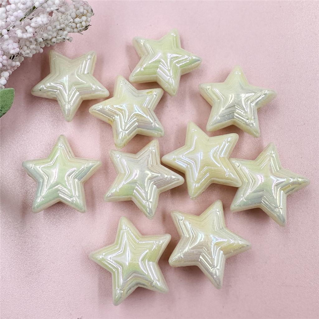 Свободные бусины ручной работы, модные акриловые красочные пентаграммы 22,8 мм, DIY Изготовление ювелирных изделий, 10 шт., материал ручной работы