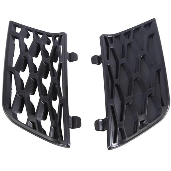 Pair of Black ABS Front Bumper Side Vent Grille Covers for Cars (Left & Right)