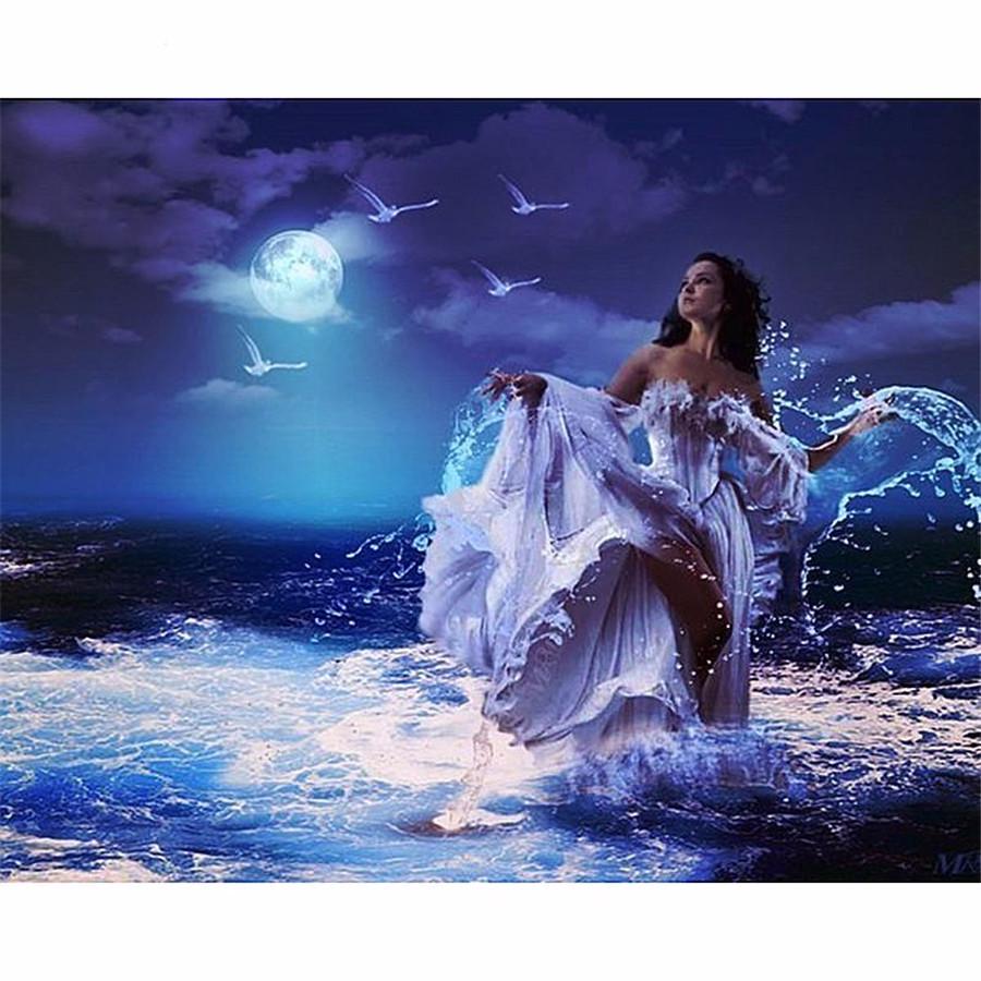 Full Diamond Diy 5d Painting Cartoon Landscape Diamond Embroidery Cross Stitch Kit Rhinestone Home Decor Gift
