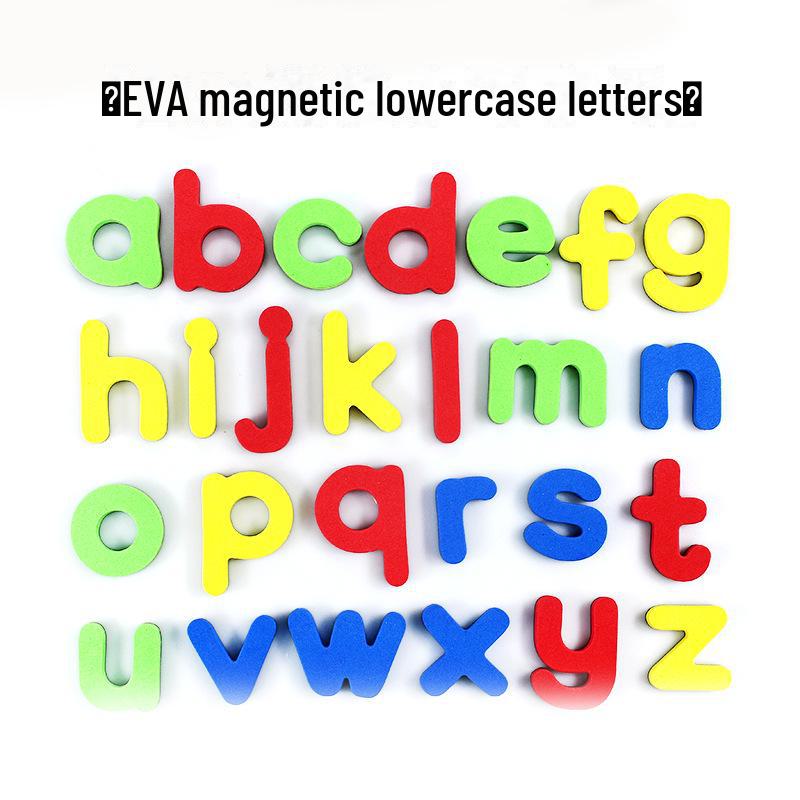 Индивидуальные магнитные образовательные наклейки на холодильник из ЭВА: Красочные английские буквы и цифры для обучения детей