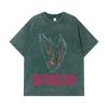 275 GSM Washed T-shirts 100% Cotton One Punch Man V8 Garou Print Unisex Heavy Cotton T Shirt