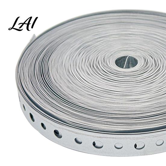 Carbon Steel Mounting Strip Galvanized Metal Pipe Strap with 1/4 3/17Inch Predrilled Holes 24-Gauge Durable Fixing Band Hanging Support Gloves