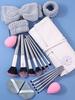 20PCS Professional Makeup Brush Set,waterproof Headband and Wristband,high-end 12 Makeup Tools,including Powder Puff Storage Bag