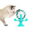 Интерактивная игрушка-дозатор для кошачьих лакомств, вращающаяся на 360 градусов, ветряная мельница, медленная кормушка для кошек с присоской, игрушка для предотвращения утечки корма для домашних кошек