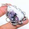 Dendrite Opal Gemstone Handmade 925 Sterling Silver Jewelry Pendant 2.44" V4k41