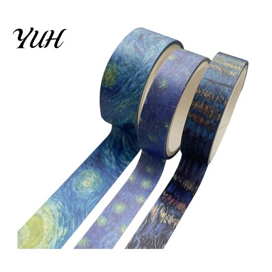 Creative Washi Tape 3 Rolls Set, Decorative Stickers, Aesthetic Tapes for Moderate Width Scrapbooking Supplies, Journaling Junk Journal, Wrapping