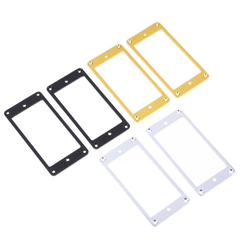 2 шт. Кольца для крепления хамбакерных звукоснимателей из алюминиевого сплава для грифа и бриджа, Набор изогнутых рамок для звукоснимателей грифа и бриджа для гитары