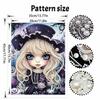 Halloween purple hat doll pearl painting art full pearl handmade diy home decorations