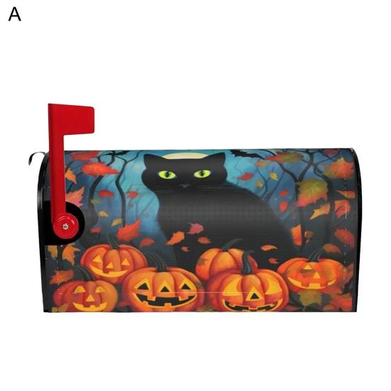 Крышка почтового ящика, магнитная обертка на тему Хэллоуина, красочный готический чехол для почтового ящика для сада