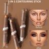 Хайлайтер с двойной головкой, контурный карандаш, консилер, тени для носа, тени, натуральный 3D крем для контуринга, хайлайтер, хайлайтер