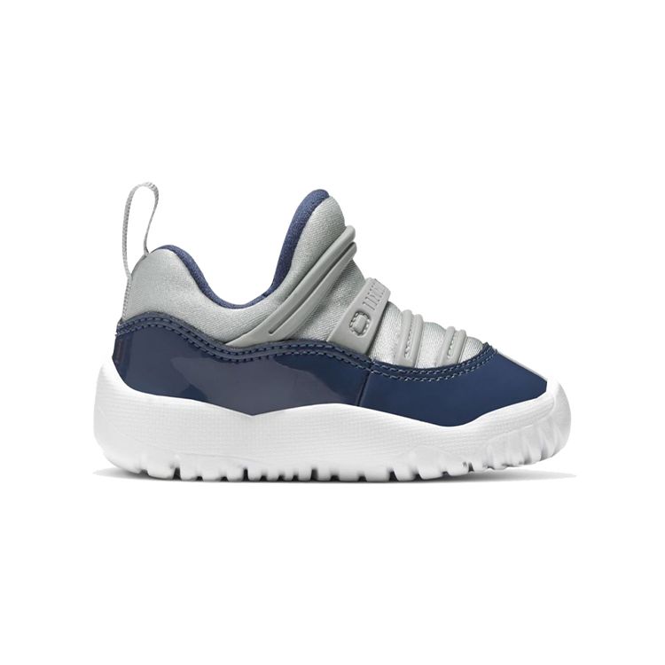 Air Jordan 11 Retro Little Flex TD Grey Mist Baby Sneakers White Midnight-Navy BQ7102-007