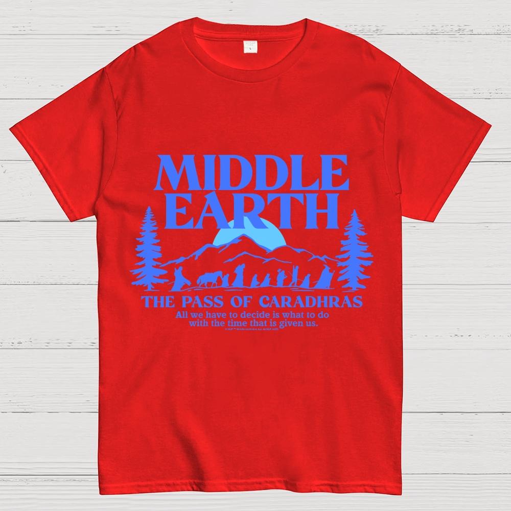 Middle Earth Park -Follow The Hobbit Unisex 100% Cotton Summer Casual Cool Loose T-Shirt