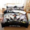 3PCS Single-sided Printed Quilt Cover Heavy Metal Band  Printed Bedding Sets Comfortable Bedspreads ComforterDuvet Birthday Gift