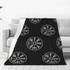 The Viking Hammer Of Thor Fleece Throw Blanket Runic Compass Norse Mythology Valhalla Blanket for Home Travel Super Soft Bed Rug