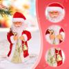 Электрический Санта Музыкальная игрушка Вращающиеся Интерактивные Украшения Рождественская Фигура Фигурка на Год