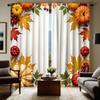 Комплект из 2 предметов HD Harvest Festival, маленькая свежая тыква, кленовый лист, занавеска, белая, с цифровой печатью, занавеска для домашнего декора в стиле Decora