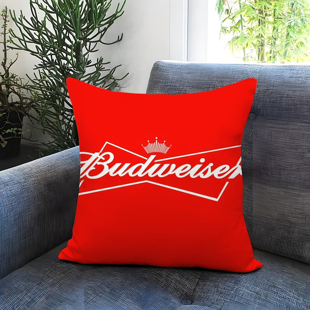 Trendy BBudweisered Cushion Cover Comfortable Reversible Pillow Cover Ideal for Car Sofa Bedroom Beyond