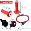 7/8" 22Mm Twist Throttle Accelerator Soft Rubble Handle Grip Cable Kit For 50Cc 90Cc 110Cc 125Cc 4-Stroke SSR Coolster Apollo CRF50 Roketa