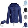 Women's Hooded Lightweight Outdoor Jacket Thin Solid Color Submachine Jacket