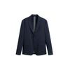 Solid Color Long Sleeve Straight Suit Men Suits Blue 7380565-401