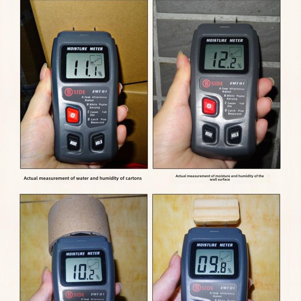 Высокоточный измеритель влажности древесины, цифровой тестер влажности, портативный детектор воды, профессиональный датчик влажности с ЖК-дисплеем