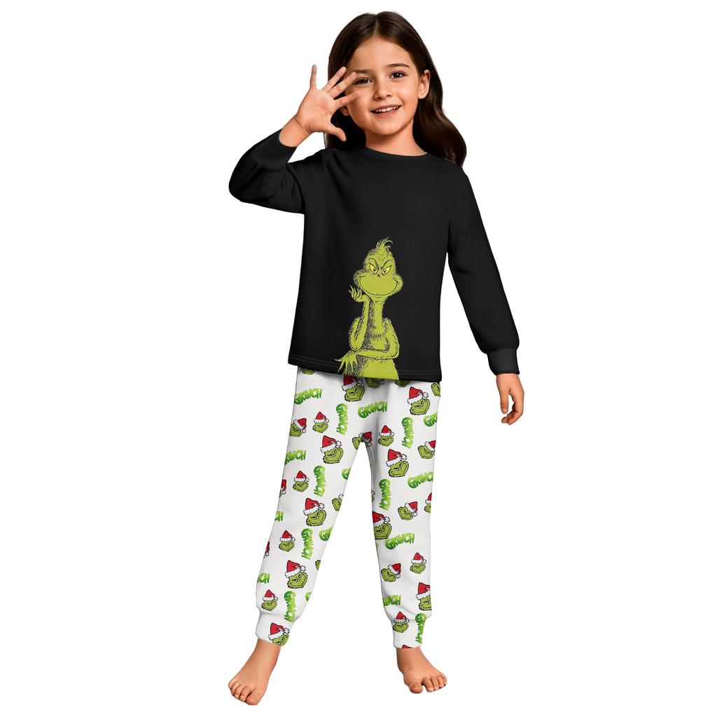 Children's  Boys And Girls Thin Two-piece  Long-sleeved Pants Two-piece