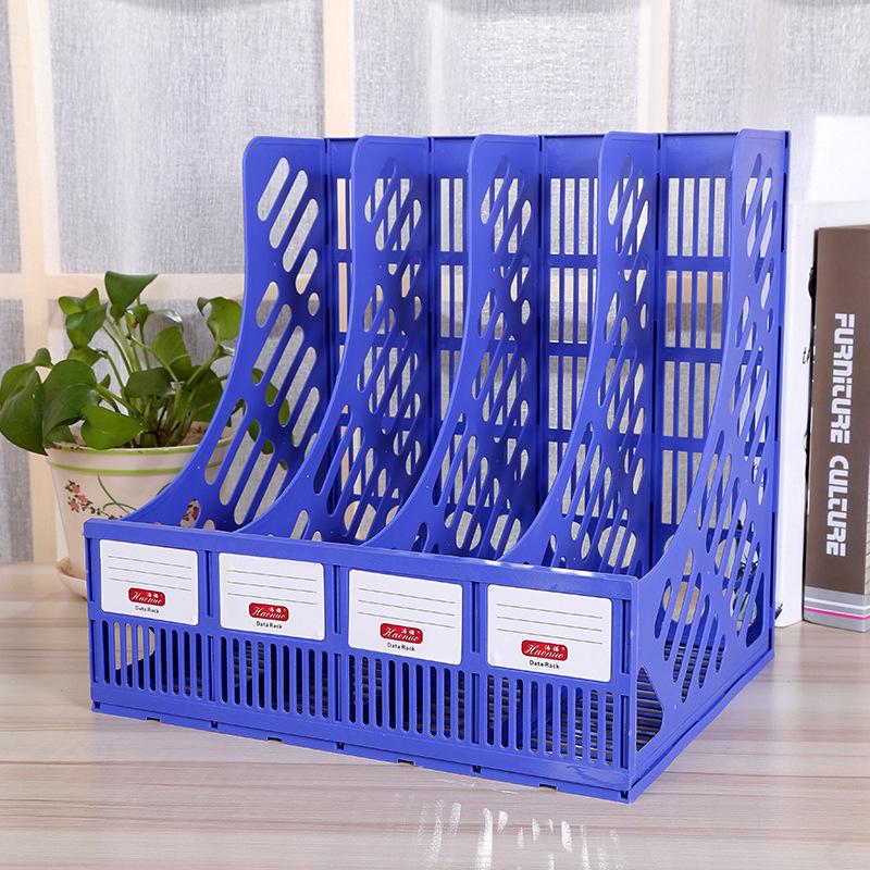 Four-Tier Plastic File Holder & Desktop Storage Organizer.