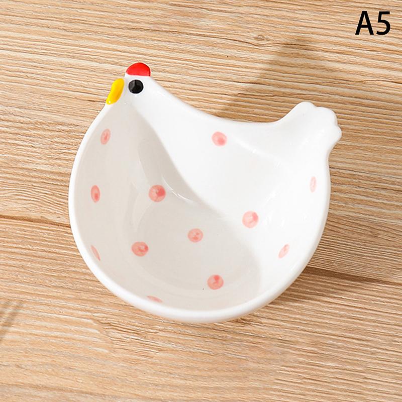 Ceramic Dipping Plate With Handle Sauce Plate Cute Rabbit Cat Seasoning Plate Sushi Dipping Bowl Snack Plate Kitchen Supplies