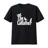 The Cat Father T Shirt Funny Dad Owner Fathers Day Classic Daddy Lover  vintage Washed homme Soft Slightly Comfortable Unisex