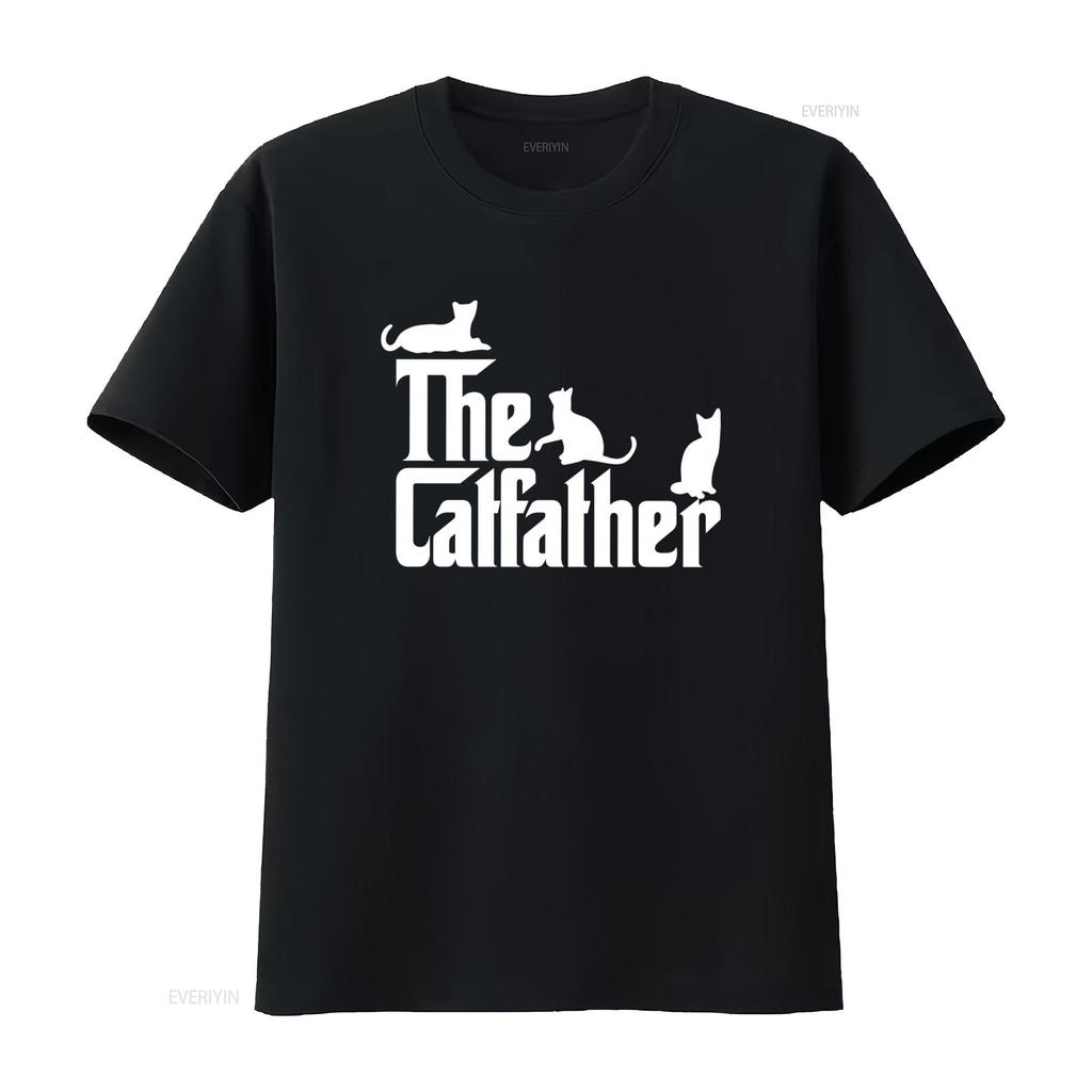 The Cat Father T Shirt Funny Dad Owner Fathers Day Classic Daddy Lover vintage Washed homme Soft Slightly Comfortable Unisex