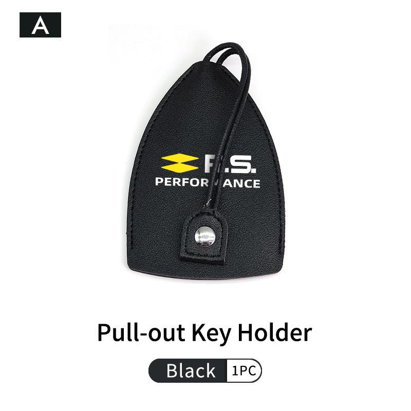 Car Keychain Case Zipper Carbon Fiber Key Protector Cover For Renault Arkana Captur Twingo Talisman RS Logan Duster AA17