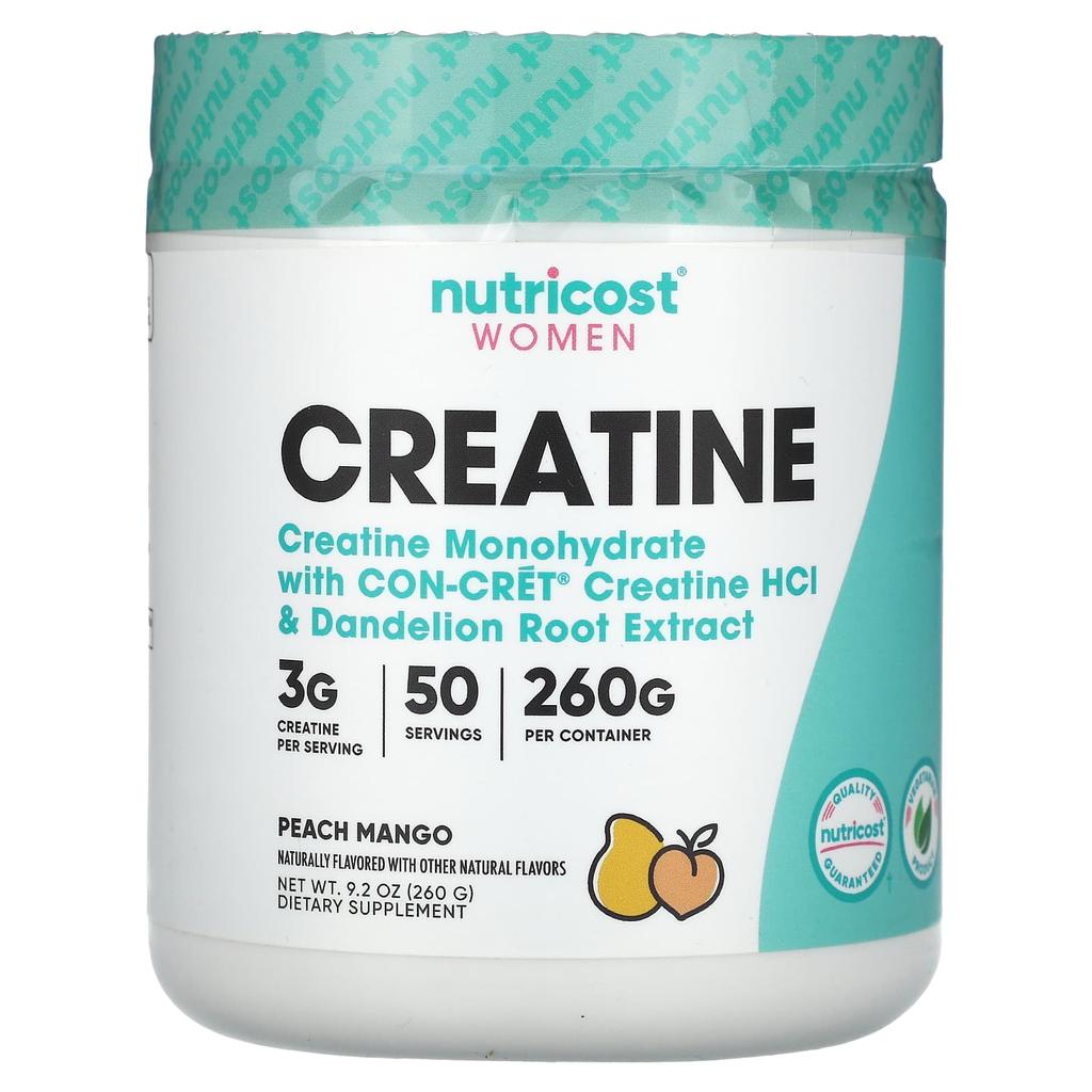 Nutricost Women, Creatine, Peach Mango, 9.2 Oz (260 G)