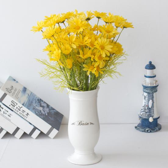 5 шт., искусственный цветок Маргариты, товары для вечеринок из искусственного шелка, ваза для цветов, горшки, имитация букета для дома