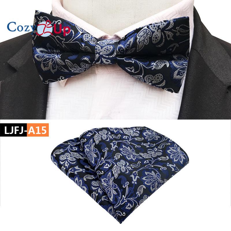 Костюм-двойка с галстуком-бабочкой и нагрудным платком с узором пейсли