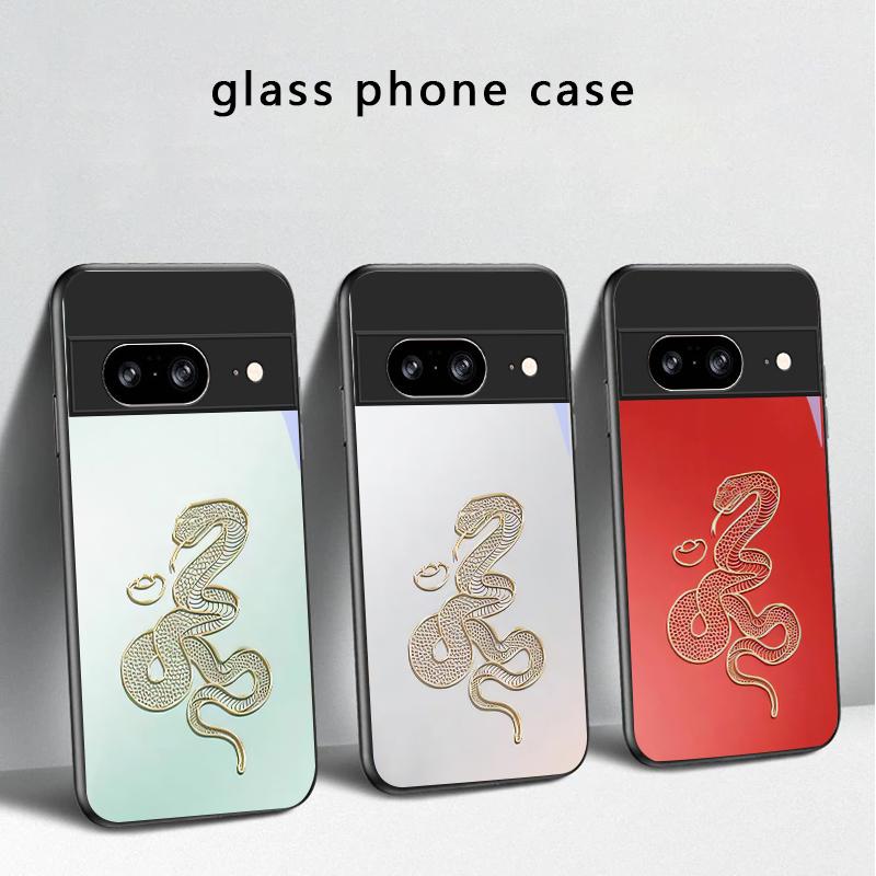 Секретный узор Xuanjin для Google Pixel 8 7 9 10 Pixel 10 Pro XL Pixel 9 Pro XL Pixel 8a 7a Pixel 7 Pro Черный стеклянный чехол для телефона