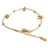 Yhpup Gift New Style Stainless Steel Exquisite Chain Necklace Bracelet Bangle Set Gold & Platinum Plated Stylish Unique Jewelry