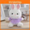 Rabbit Plush Whimsical Keychain Adorable Stuffed Toy Doll With Colorful Clothing Options