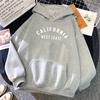 California West Coast Creative Pattern Hoodie Womens Autumn Loose New Hoody O-Neck Casual Hoody Pocket Fleece Womenswear
