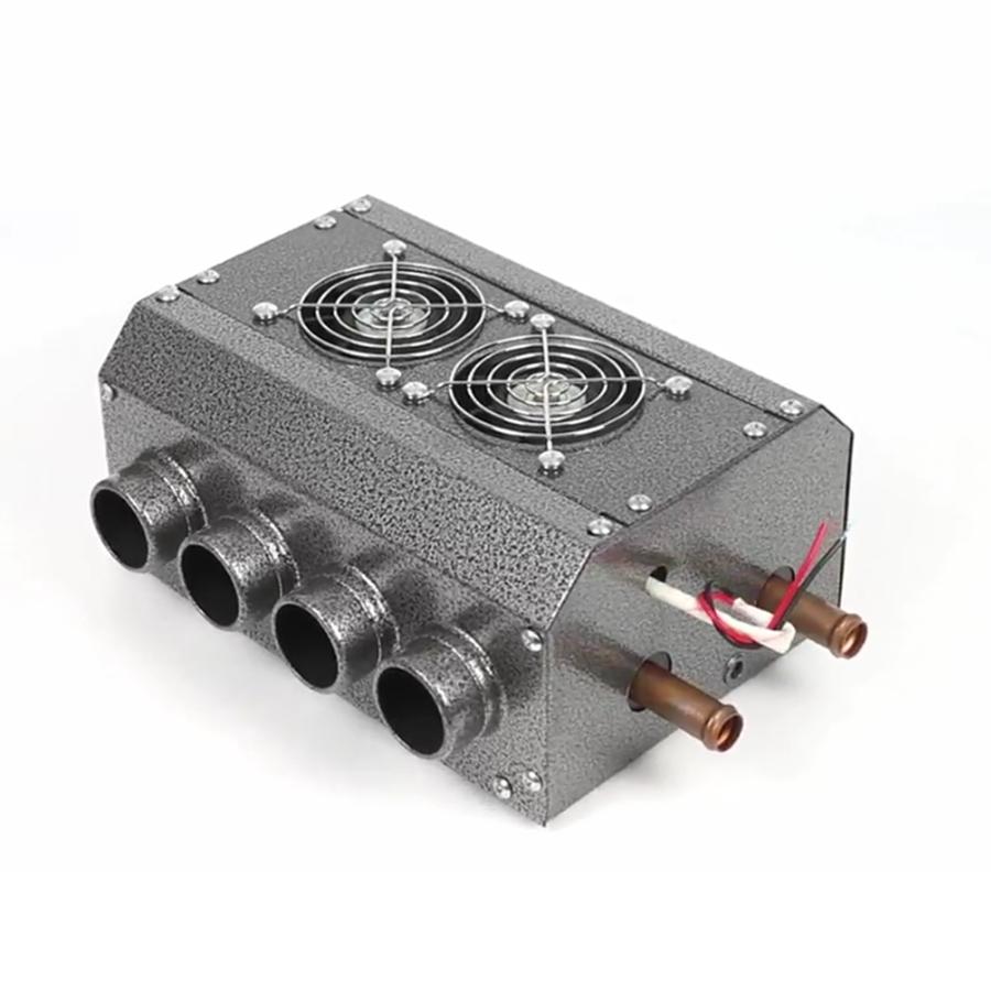 Car Underdash 12V Heater Dual Side 8 Port 14 Pass All Copper Coil 26.5*17.5*11cm