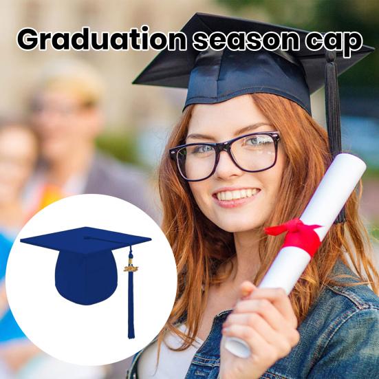 Выпускной колпак с кисточкой, шляпа бакалавра, эластичное унисекс-выпускное платье, аксессуар, шляпа для церемонии вручения дипломов магистратуры